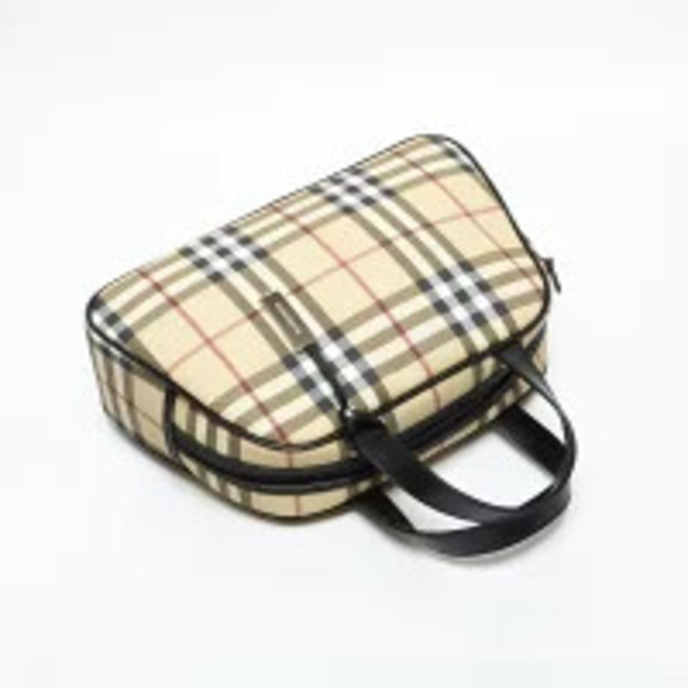 Burberry Nova Check Bowling Bag Handbag Beige - Picture 10 of 13